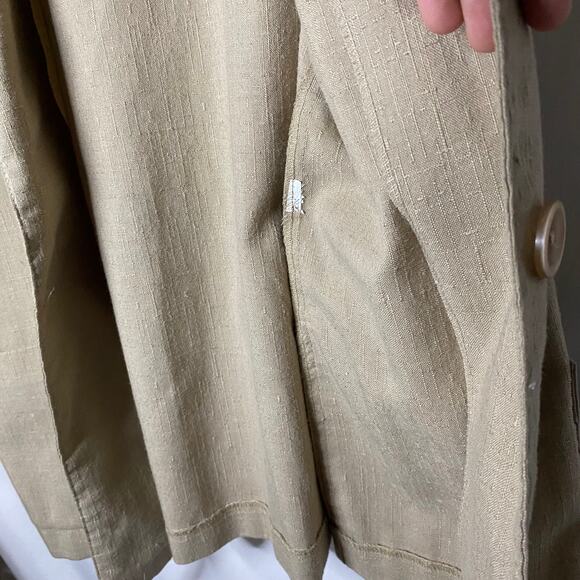 Joanna Petite| Women's vintage beige collared jacket blazer - Picture 7 of 16